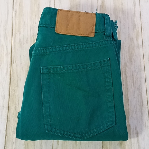 Divided H& M Raw Hem Skinny Green Jeans Size 4 - Picture 9 of 16